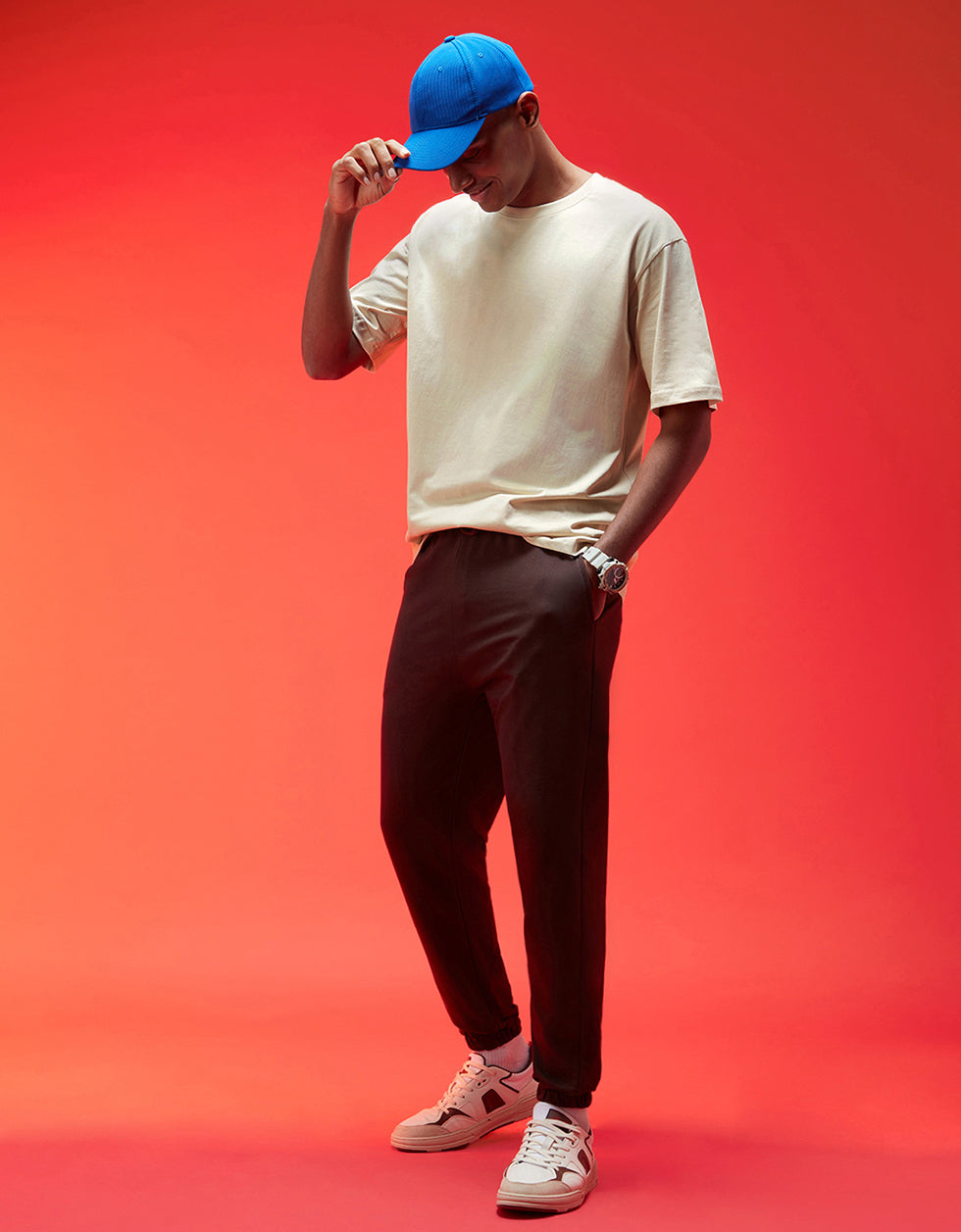 Swan White Plain Oversized T-shirt