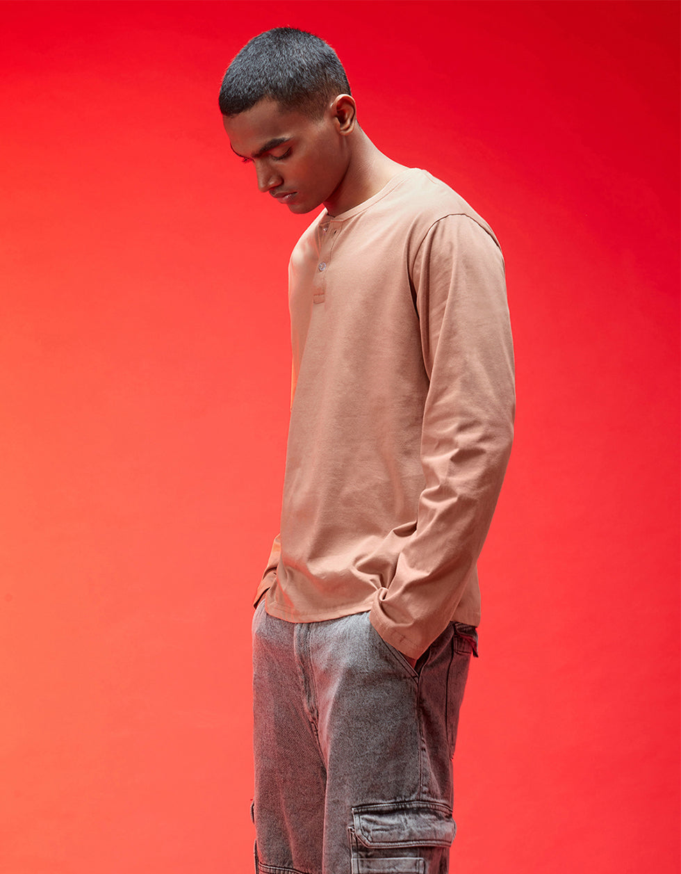 Henley Cork Solid T-shirt