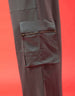 Grey and Black Zipper Detail Knitted Cargo