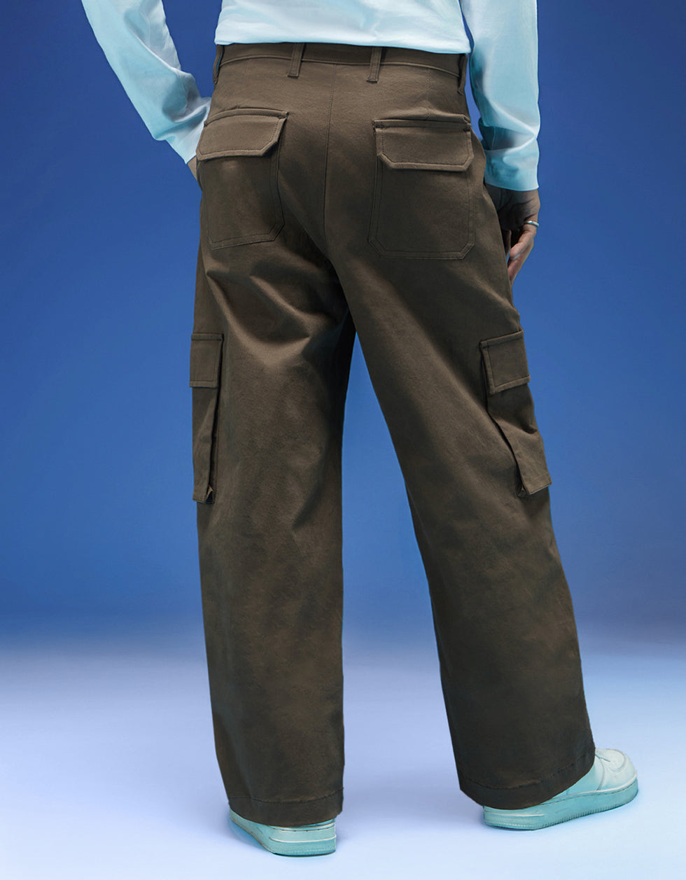 Brown Flap Pocket Woven Exclusive Cargo Pant