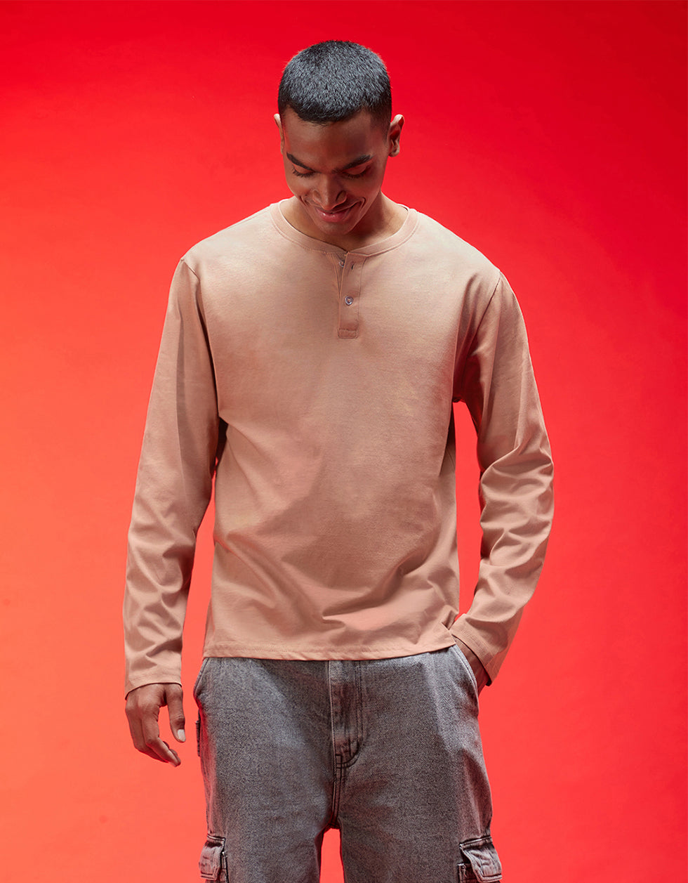 Henley Cork Solid T-shirt