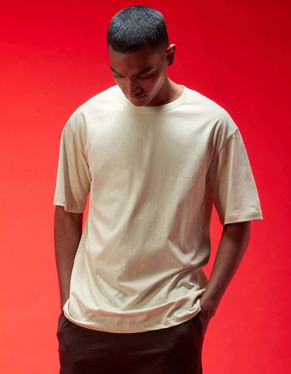 Swan White Plain Oversized T-shirt