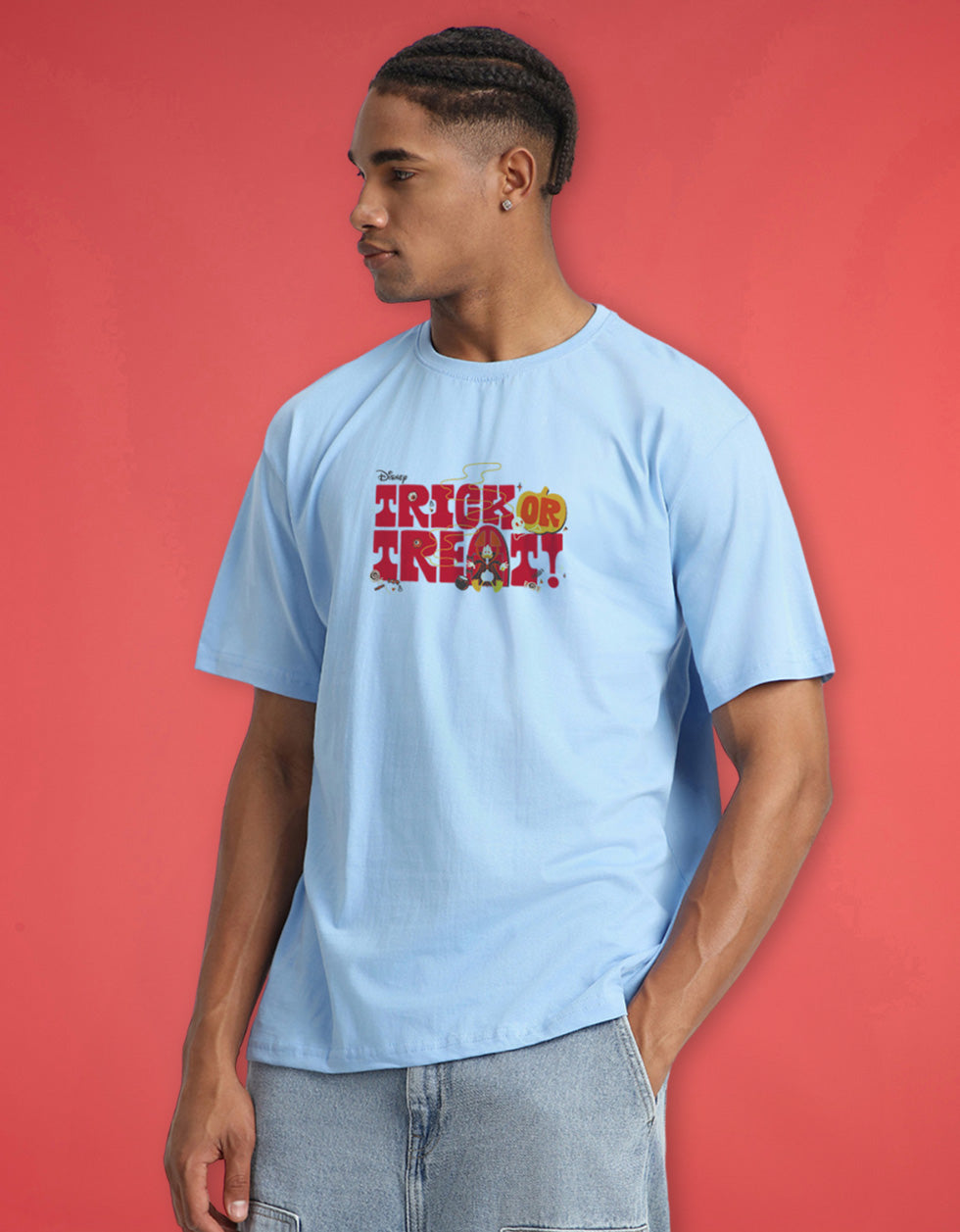 Donald Duck Dutch Canal Oversized Graphic Printed T-shirt