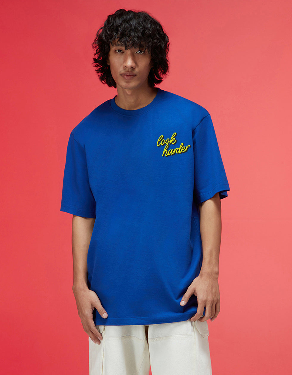 Disney Rafiki Royal Blue Oversized Graphic Printed T-shirt