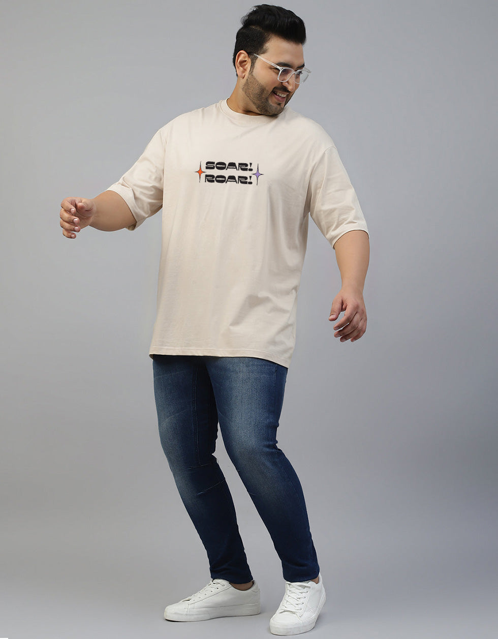 Sour Roar Graphic Printed Plus Size T-shirt