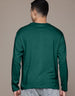 Green Plain Full Sleeves Regular Fit T-shirt