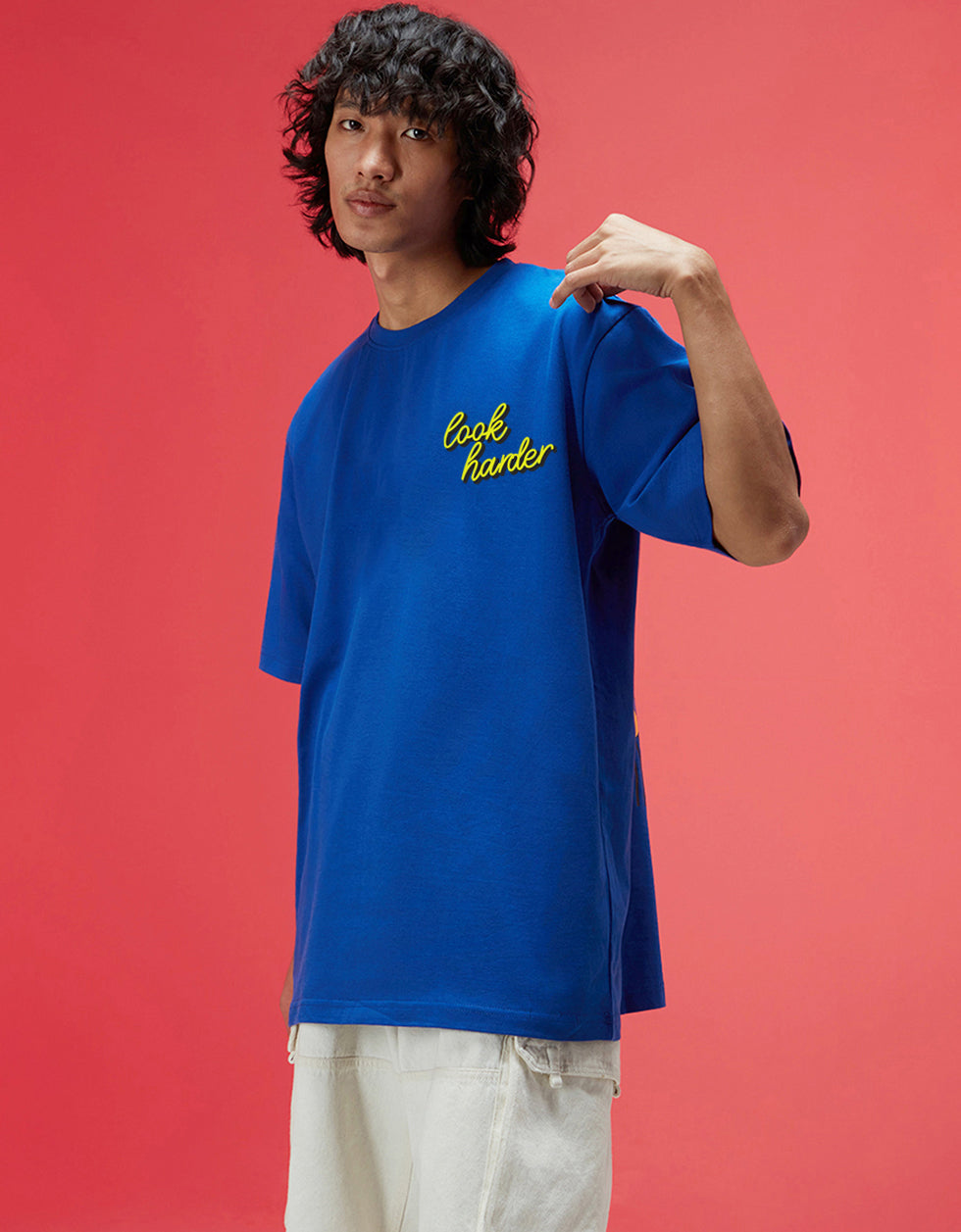 Disney Rafiki Royal Blue Oversized Graphic Printed T-shirt