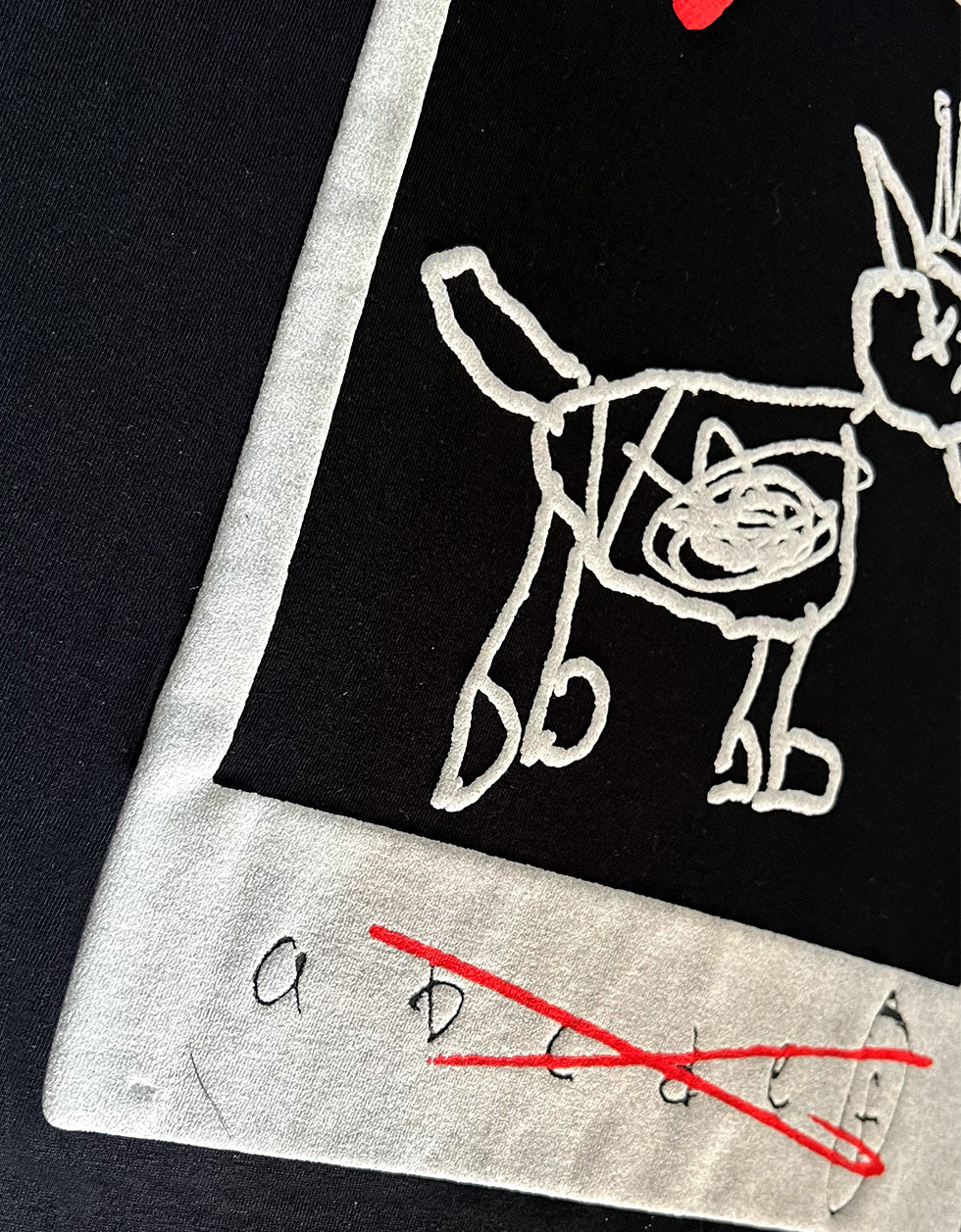 AWFUL Black Back Puff Printed Oversized T-shirt