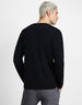 Henley Black Solid T-shirt
