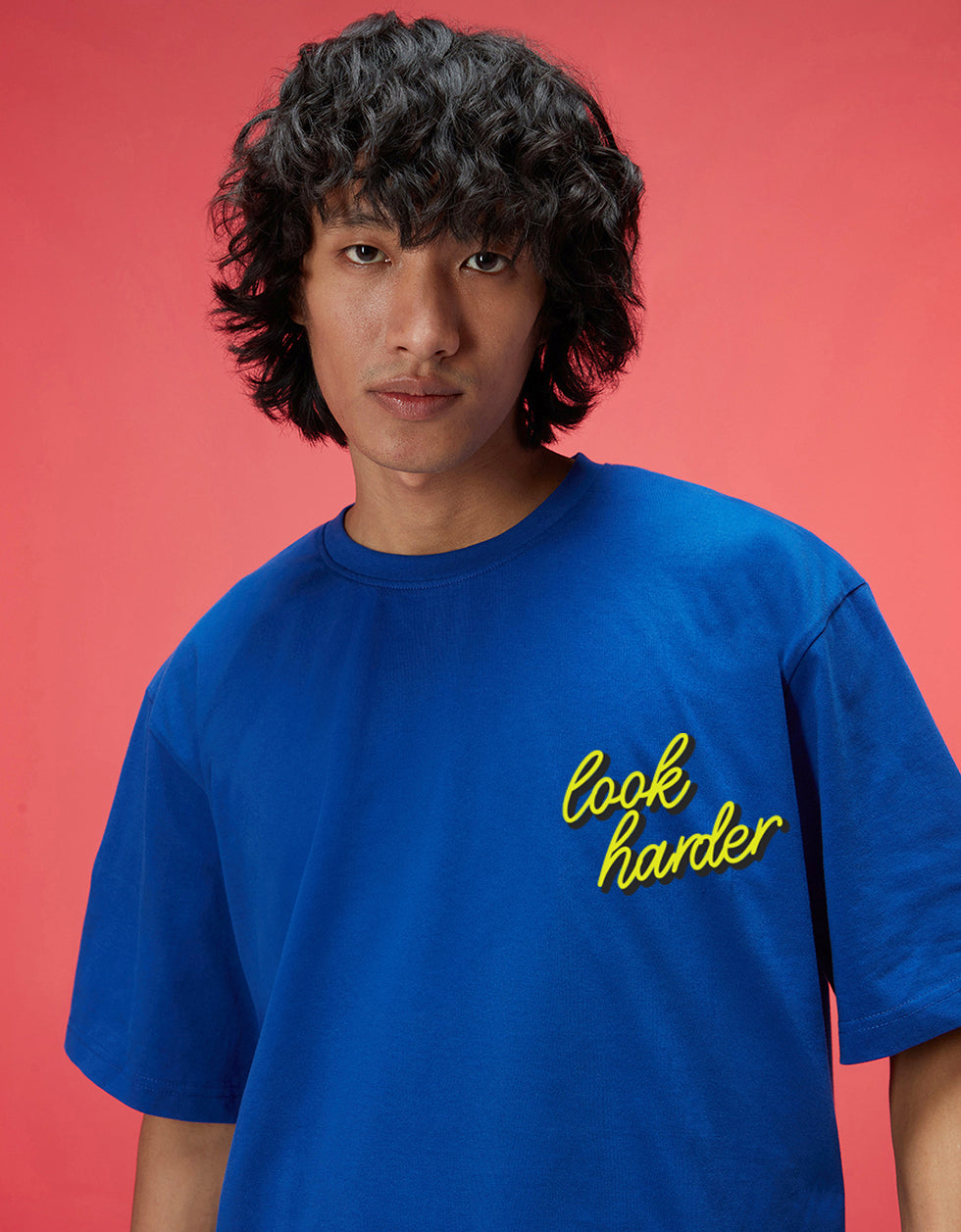 Disney Rafiki Royal Blue Oversized Graphic Printed T-shirt