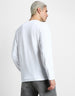 Henley White Solid T-shirt