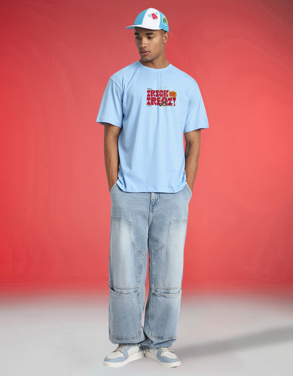 Donald Duck Dutch Canal Oversized Graphic Printed T-shirt