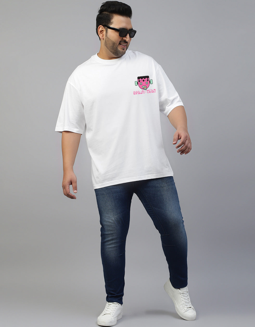 Brain Dead Graphic Printed Plus Size T-shirt