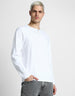 Henley White Solid T-shirt