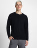 Henley Black Solid T-shirt