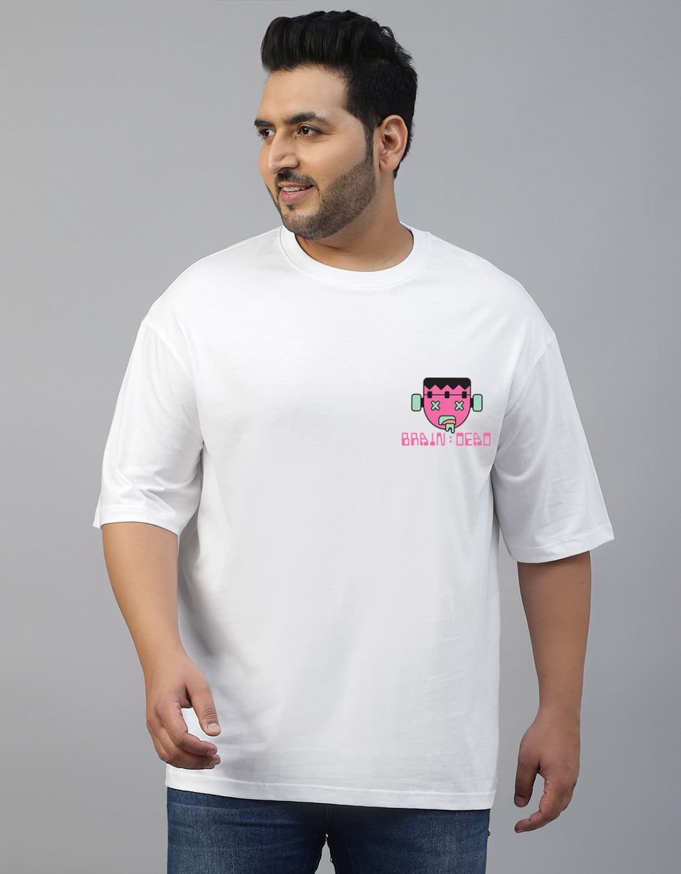 Brain Dead Graphic Printed Plus Size T-shirt