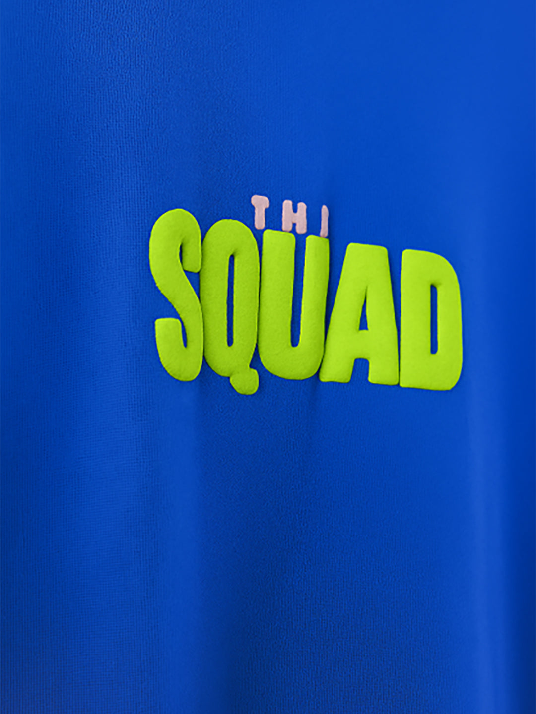 Squad Royal Blue Oversized Puff Printed Exclusive T-shirt
