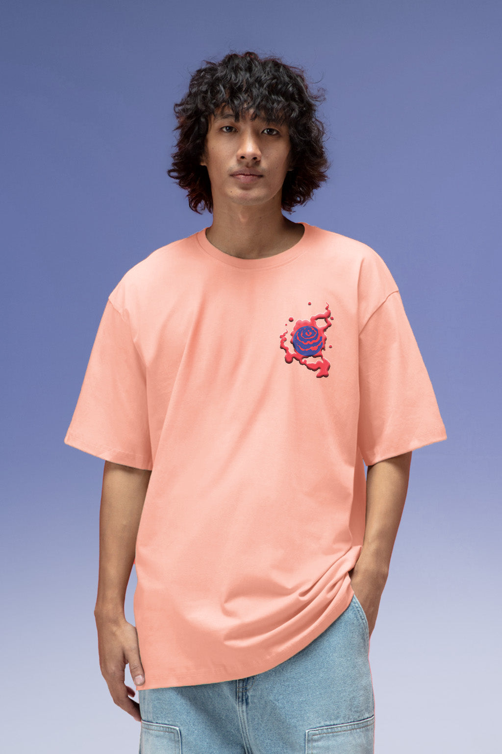 Mystic Rose Water Oversized Puff Printed Exclusive T-shirt