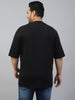 Black Plain Plus Size T-shirt