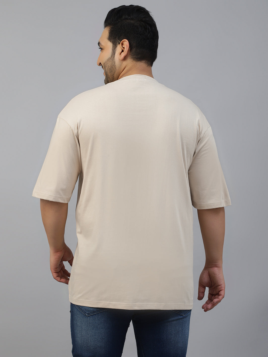 Truth Beige Graphic Printed Plus Size T-shirt
