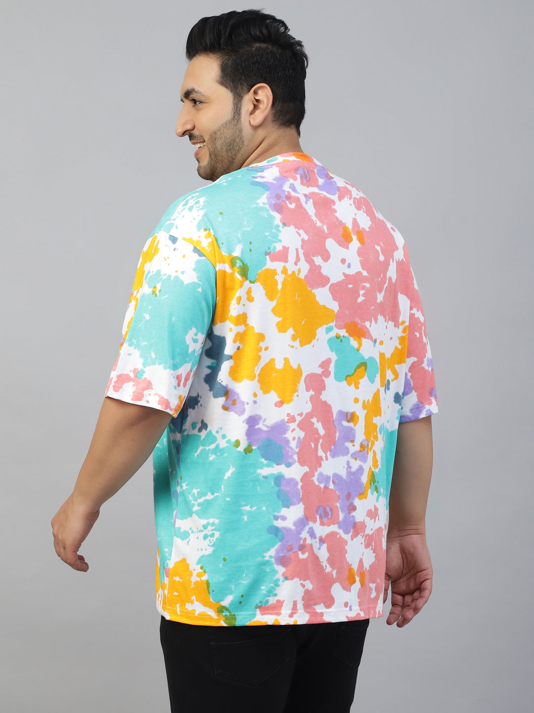 Mickey Loves Music Tie-Die Printed Plus Size T-shirt