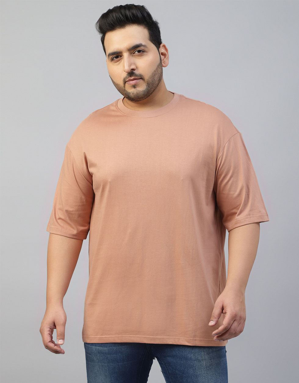 Cork Plain Plus Size T-shirt