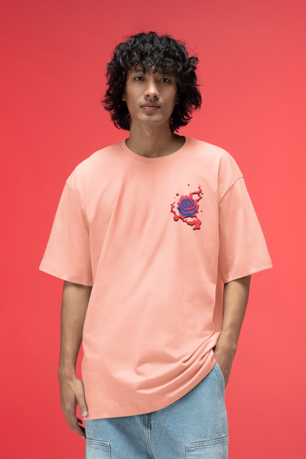 Mystic Rose Water Oversized Puff Printed Exclusive T-shirt