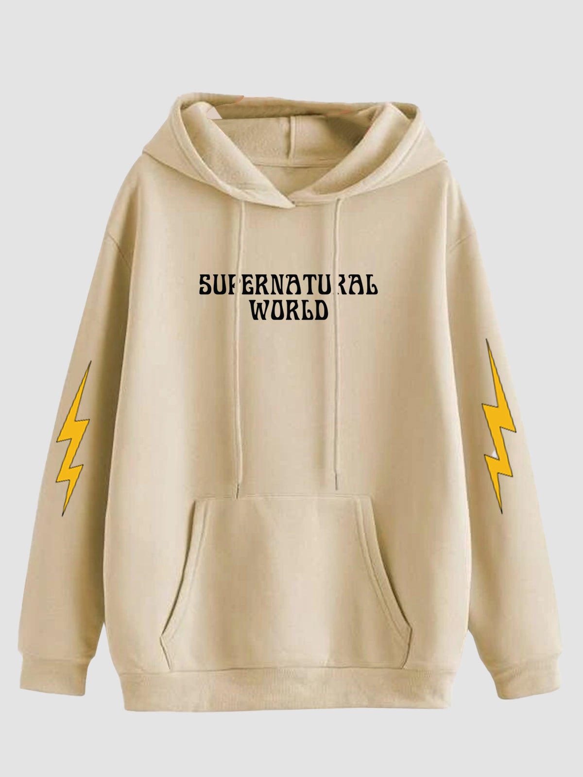 Beige Fantasy: Stylish Men's Illusions Hoodie" - Veirdo