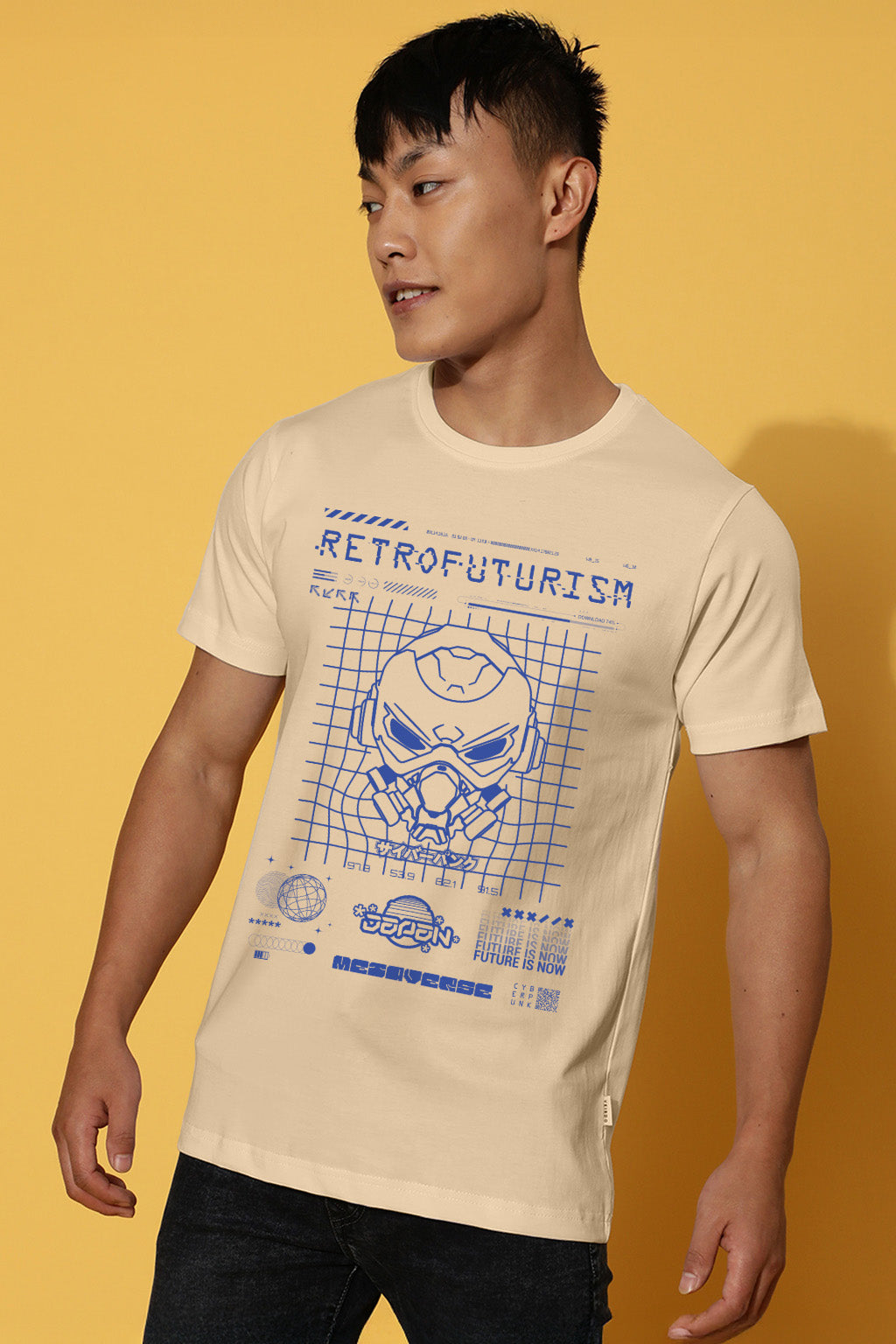 Futurism Swanwhite Regular Fit Printed T-shirt