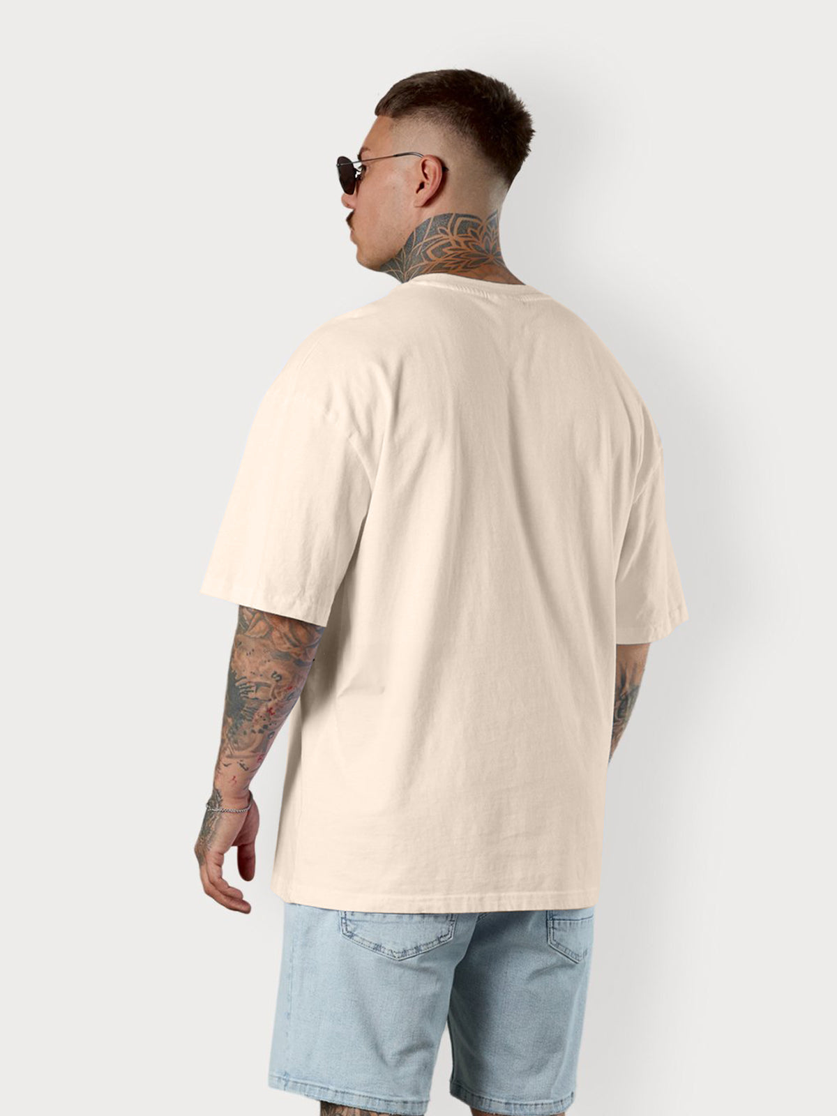 RHYTHMIC Swanwhite Oversized Typography Printed T-shirt