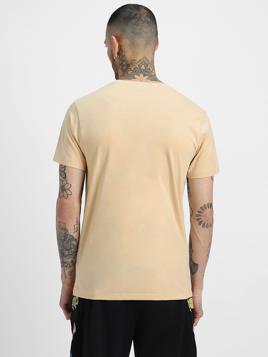 Swan White Plain Regular Fit T-shirt