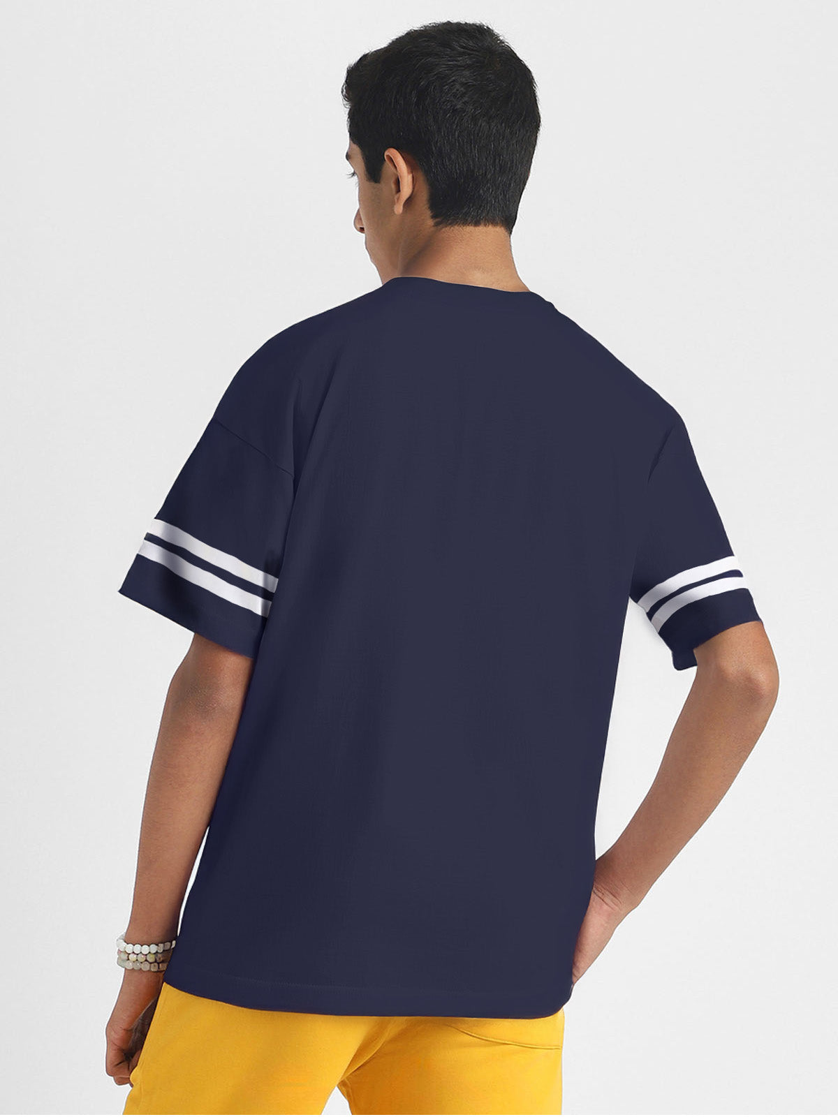 Champs Navy Oversized Graphic Printed Boys T-shirt