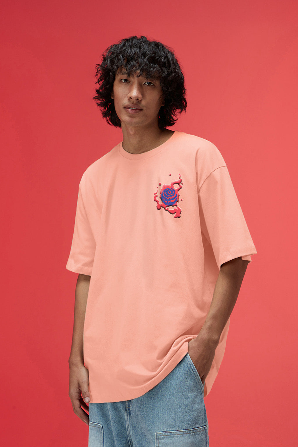 Mystic Rose Water Oversized Puff Printed Exclusive T-shirt