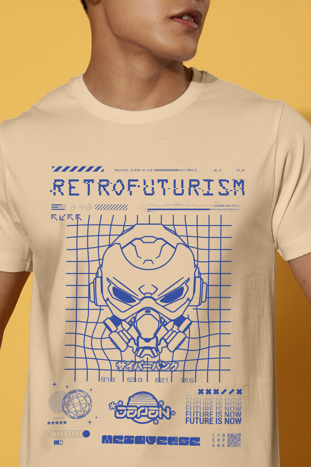 Futurism Swanwhite Regular Fit Printed T-shirt