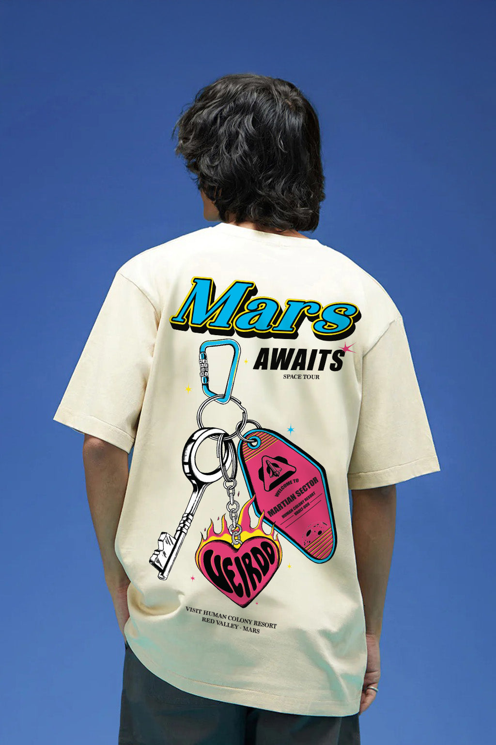 Mars Swanwhite Oversized Puff Printed Exclusive T-shirt