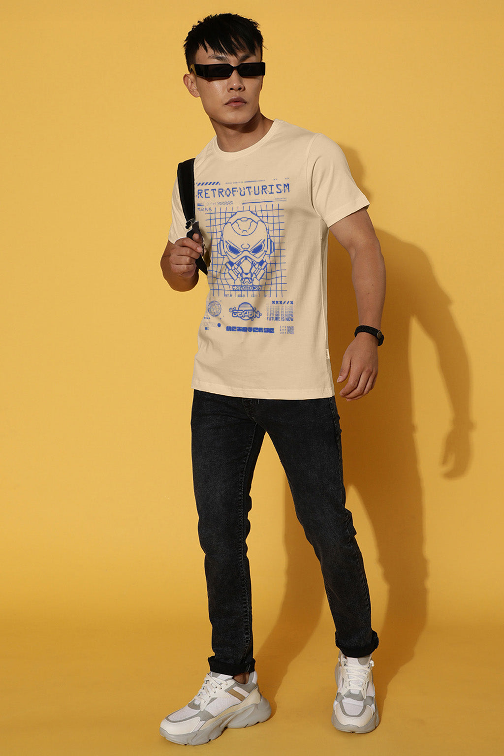 Futurism Swanwhite Regular Fit Printed T-shirt