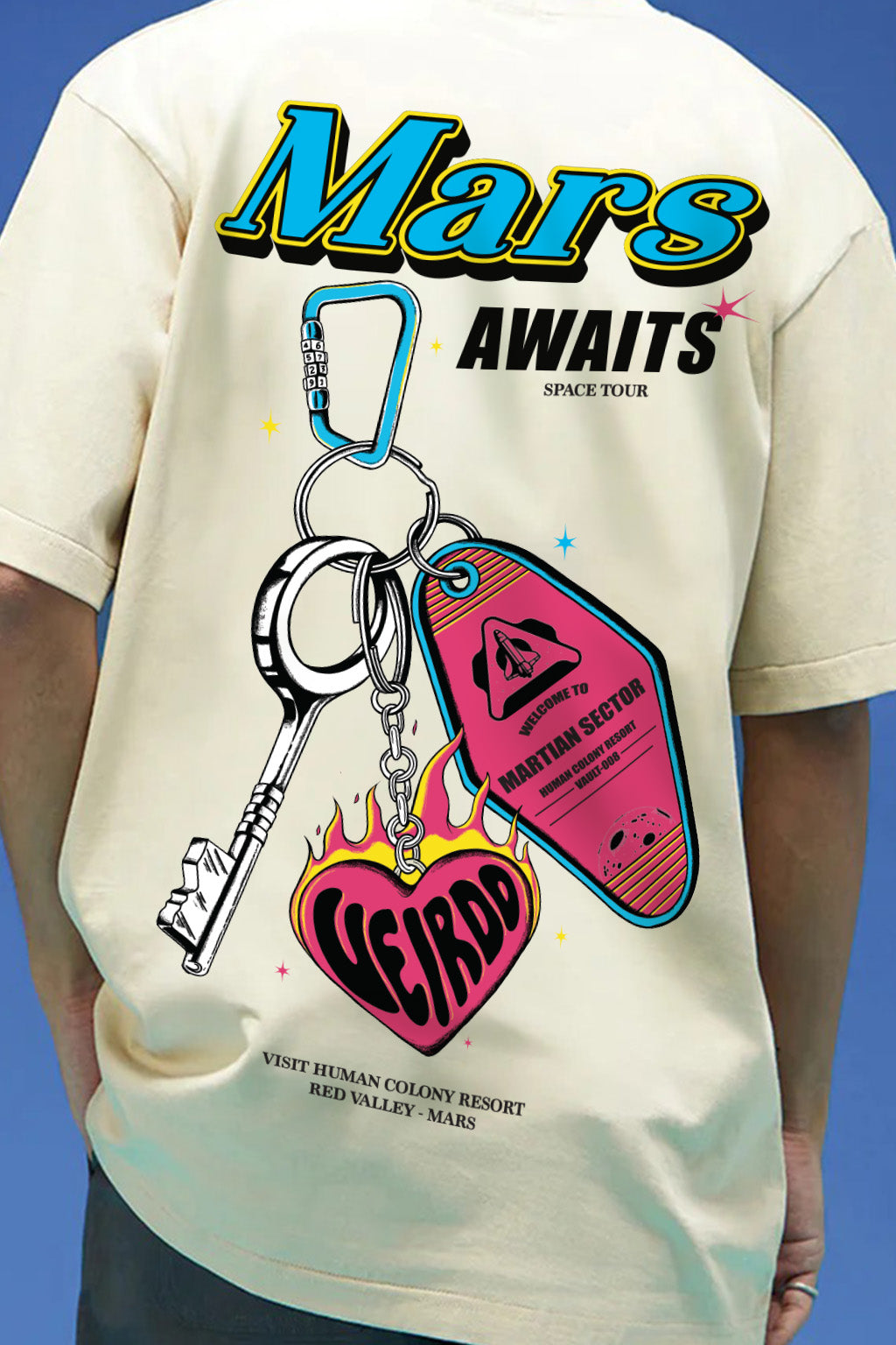 Mars Swanwhite Oversized Puff Printed Exclusive T-shirt