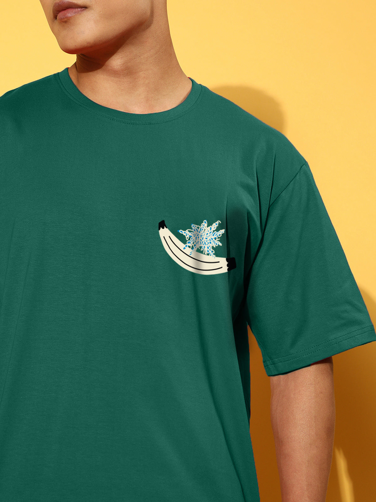 Eye Green Oversized Back Graphic Printed T-shirt