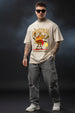 Originals Beige Oversized Graphic Printed T-shirt