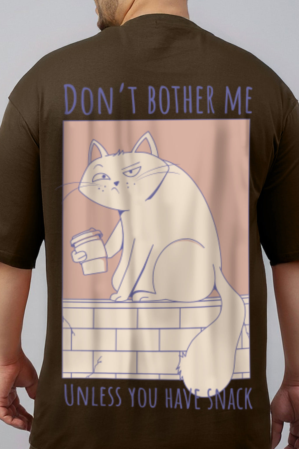Don't Bother Brown Graphic Printed Plus Size T-shirt