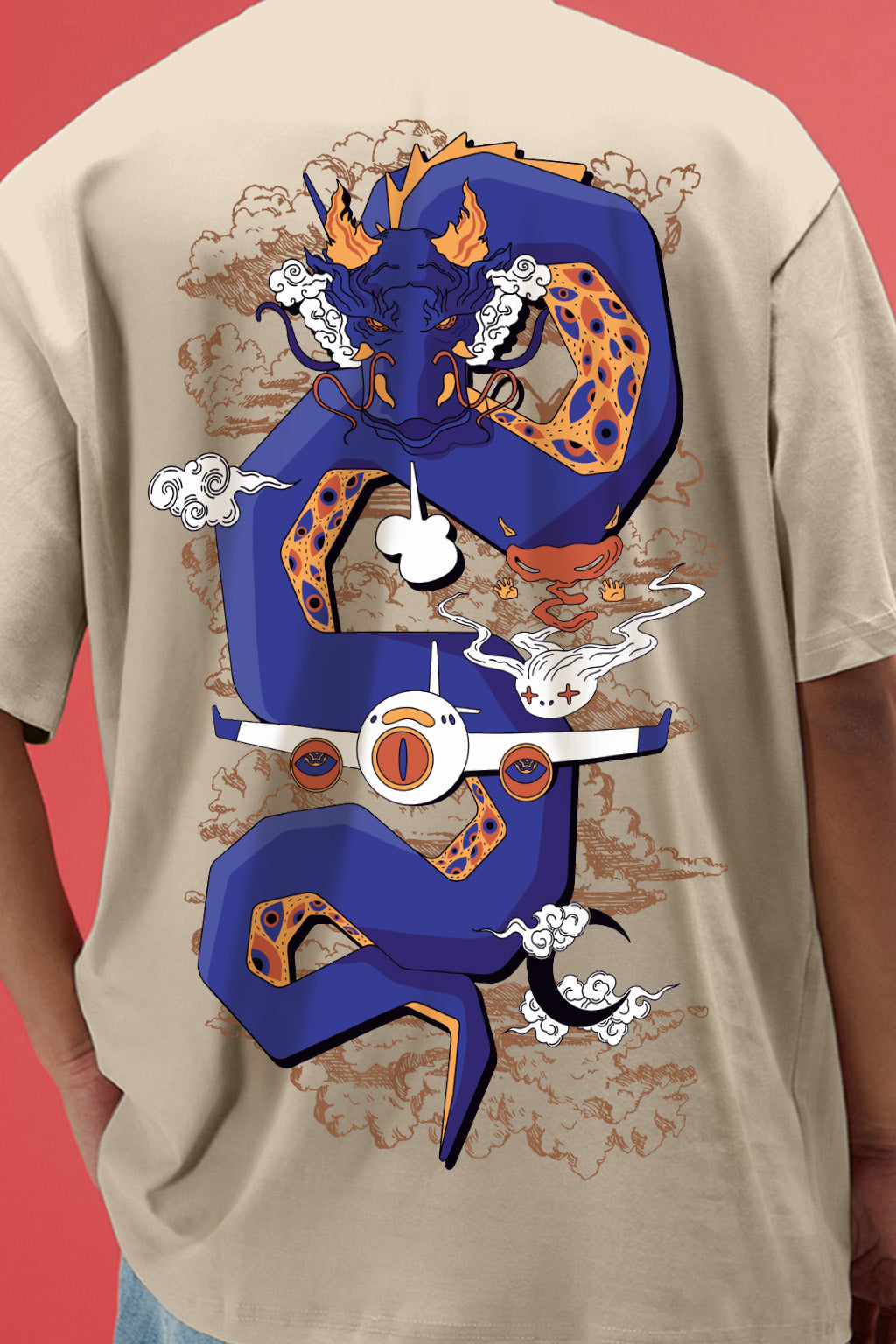Hallucinogenic Swanwhite Oversized Puff Printed Exclusive T-shirt