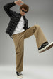 Beige Flap Pocket Woven Exclusive Cargo Pant