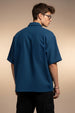 Navy Oversized Half Sleeve Dual Pocket Utility Exclusive Shirt