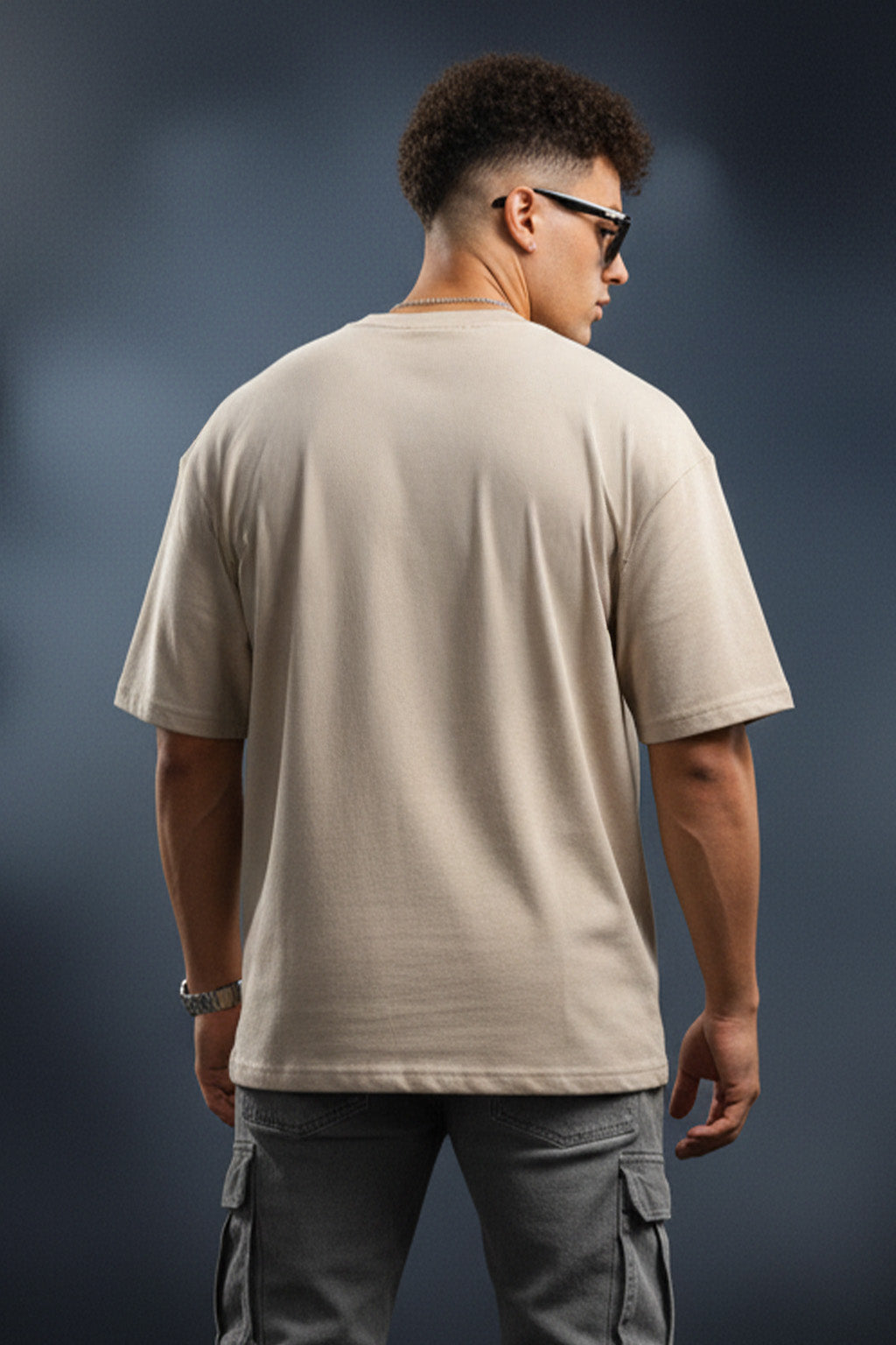 RHYTHMIC Swanwhite Oversized Typography Printed  T-shirt