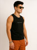 New York Black Regular Fit Printed Vest