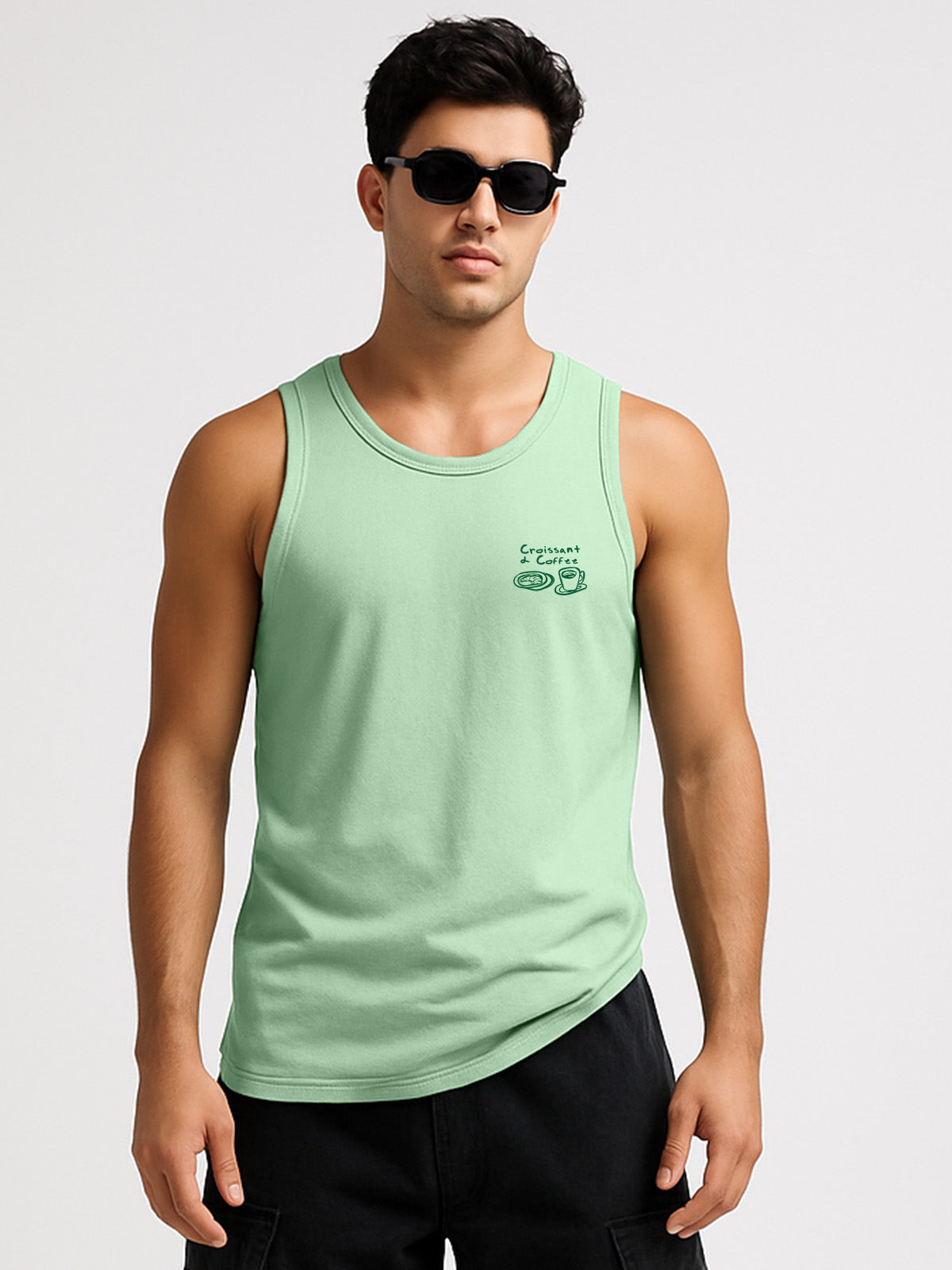 Street Cafe Fogg Green Regular Fit Printed Vest