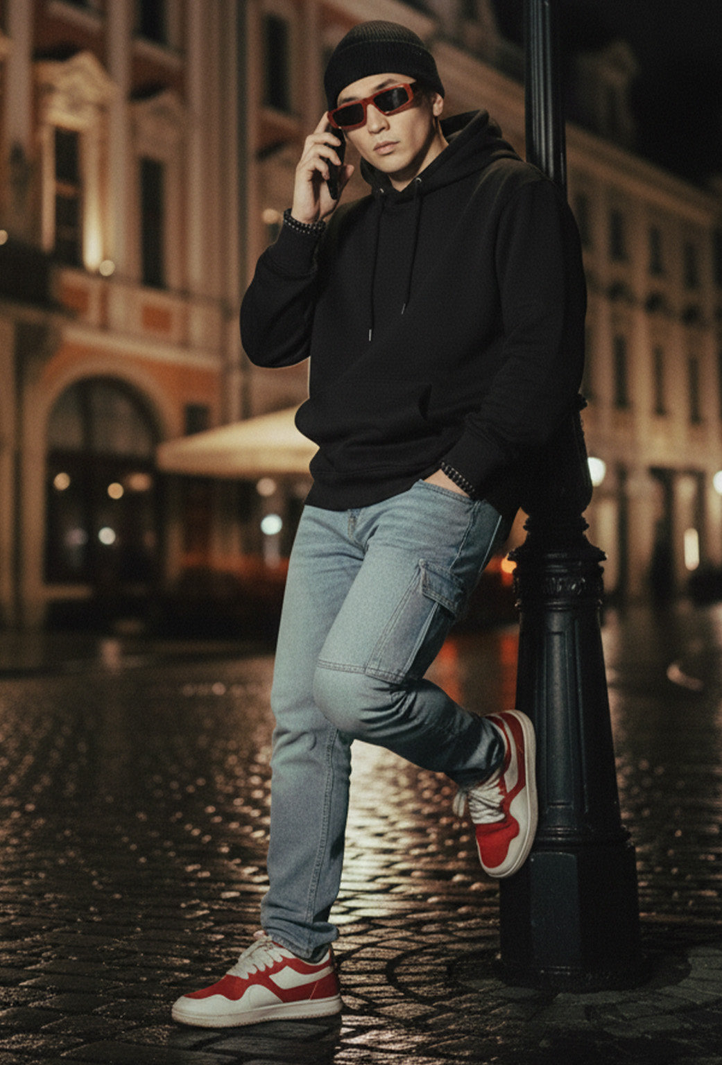 Dark Grey Plain Oversized Fit Hoodie