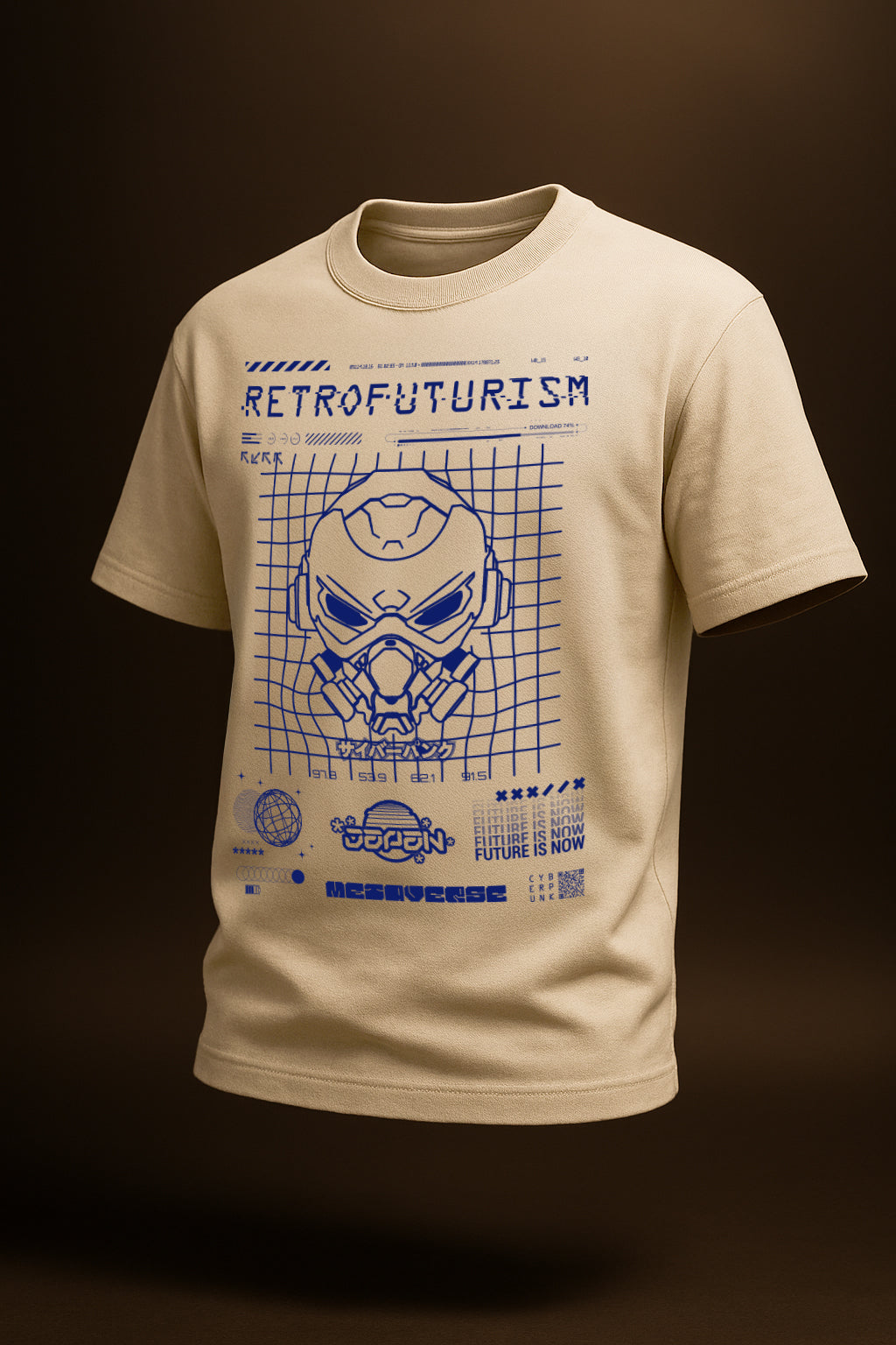 Futurism Swanwhite Regular Fit Printed T-shirt