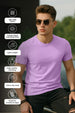 Lilac Plain Regular Fit T-shirt