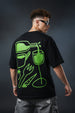 TASTE OF MAGIC Black Back Oversized Graphic Printed T-shirt